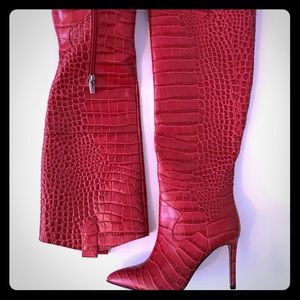 Vince Camuto Kervana Red Leather Boots